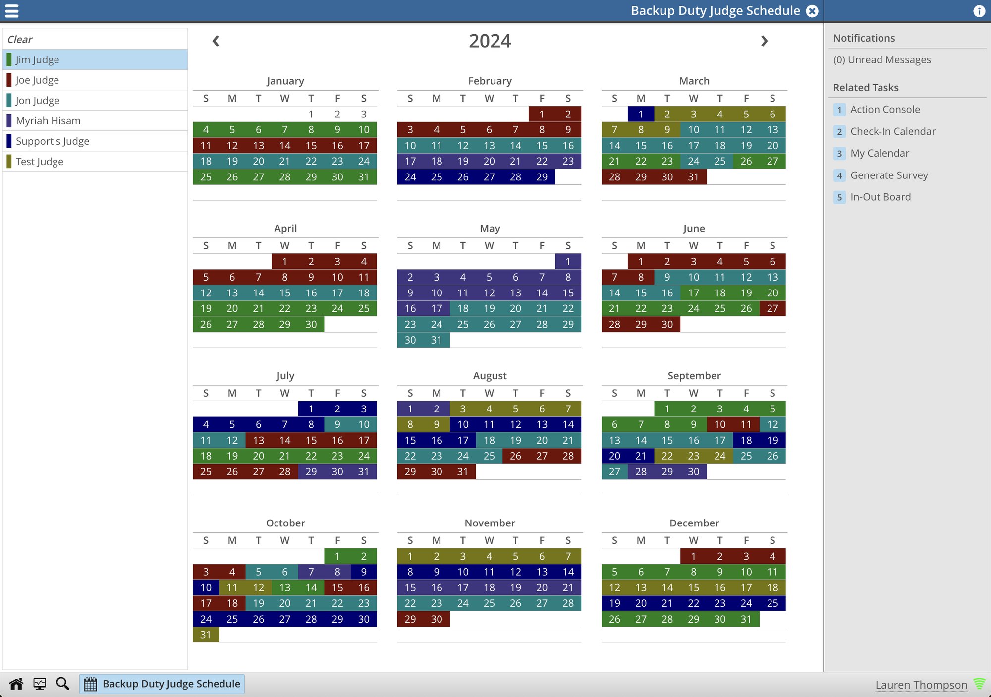 Duty Judge Schedule 